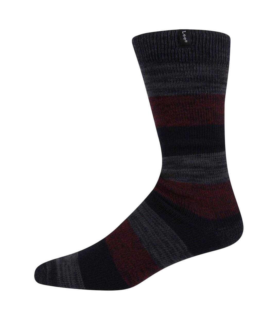 Lot De 2  Chaussettes Motif/style Blocs De Couleurs Homme Gris Bleu Cobalt Bordeaux Foncé Lee-3