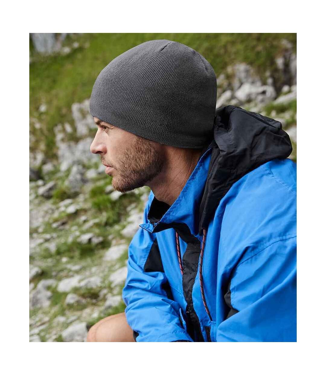 Water repellent active beanie graphite grey Beechfield-2
