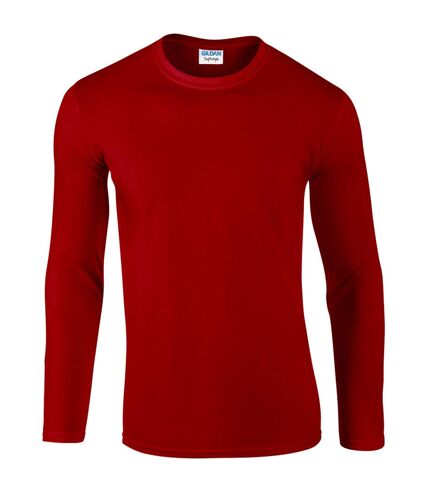 Gildan – Lot de 5 T-shirts manches longues - Hommes (Rouge) - UTBC4808
