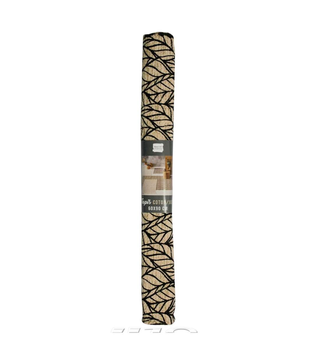 Tapis Déco à Franges Kalinda 60x90cm Noir-5