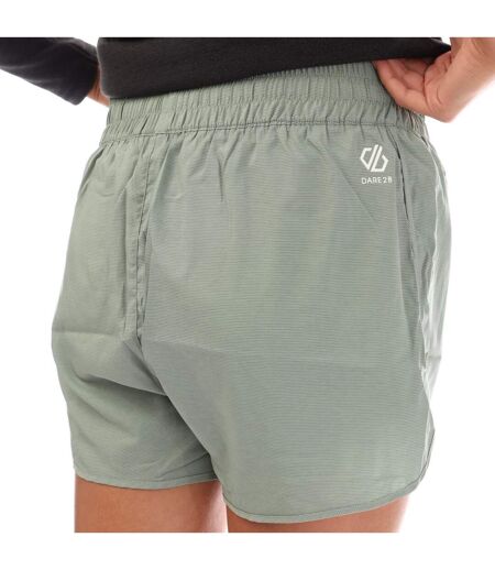 Womens/ladies Sprint Up Water Repellent 2 In 1 Shorts Lilypad Green Dare 2B