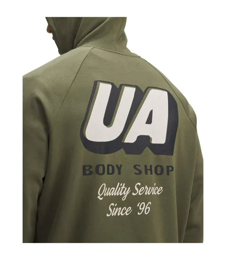 Sweat À Capuche Rival Homme Vert Under Armour