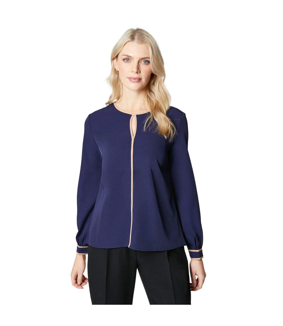 Blouse premium femme bleu marine Principles-1