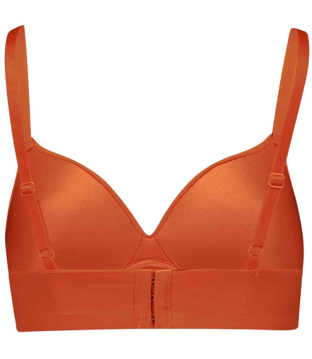 Womens/ladies Lined Soft Bralette Flame Orange Puma-2