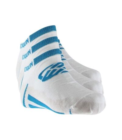 FREEGUN Lot de 3 paires de Socquettes Homme Coton CLAS Blanc Bleu