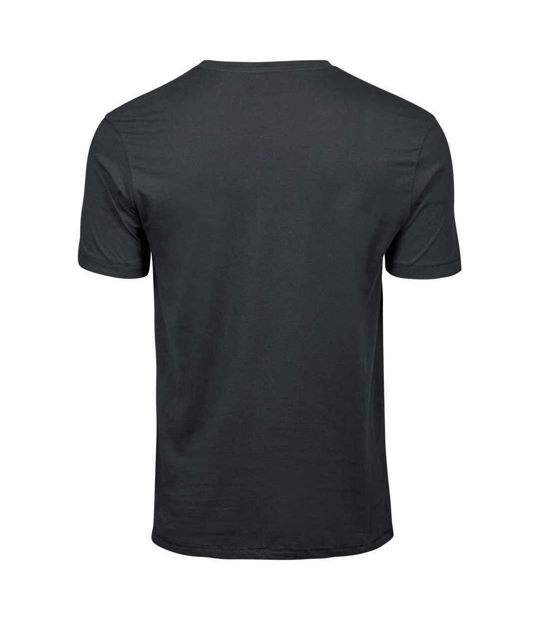 Mens luxury cotton t-shirt dark grey Tee Jays-2