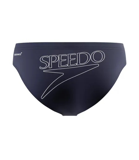 Mens Big Logo Endurance+ Swim Briefs Navy Speedo