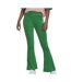 Legging Velours Vert  Femme Adidas Flared - 34