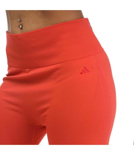Legging 7/8 femme rouge Adidas