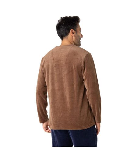 Pyjama long col V velours homme Eminence