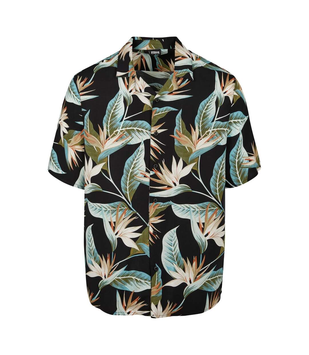 Chemise De Vacances Homme Noir Blanc Urban Classics-1
