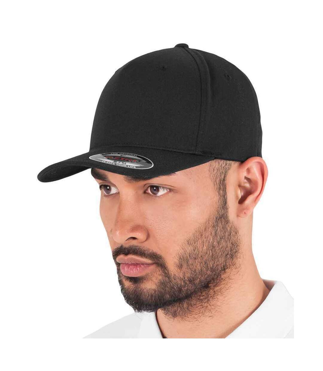 Casquette classique adulte noir Flexfit-3