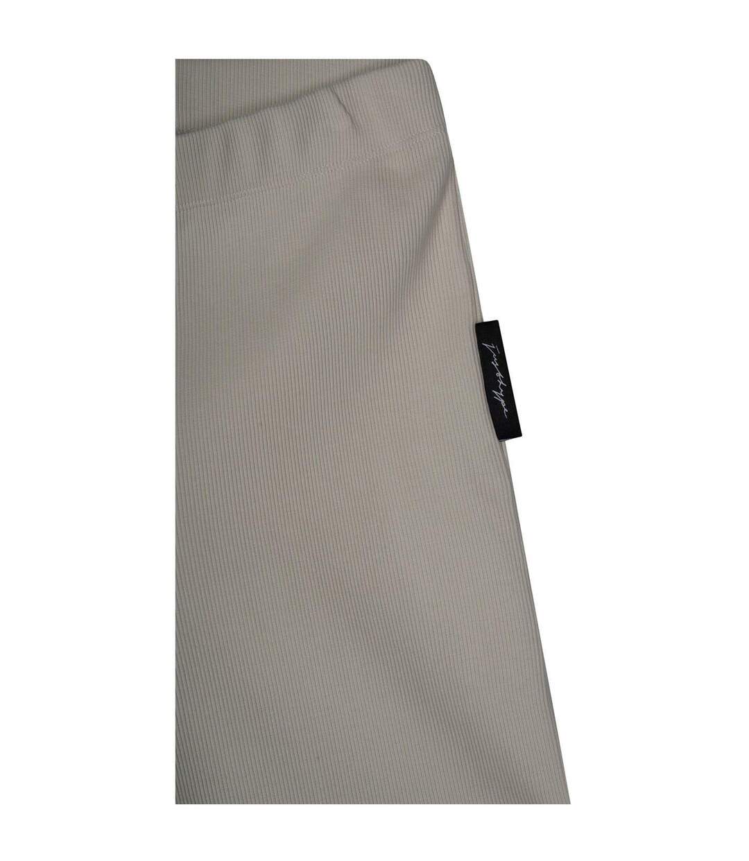 Short Motif/style Côtelé Femme Beige Hype-2