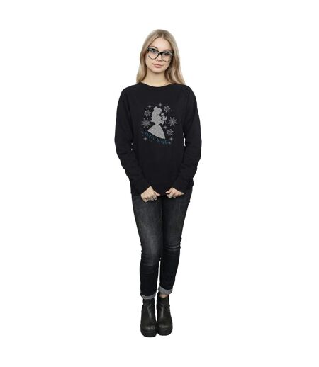 Disney Princess Womens/Ladies Belle Winter Silhouette Sweatshirt (Black) - UTBI10244
