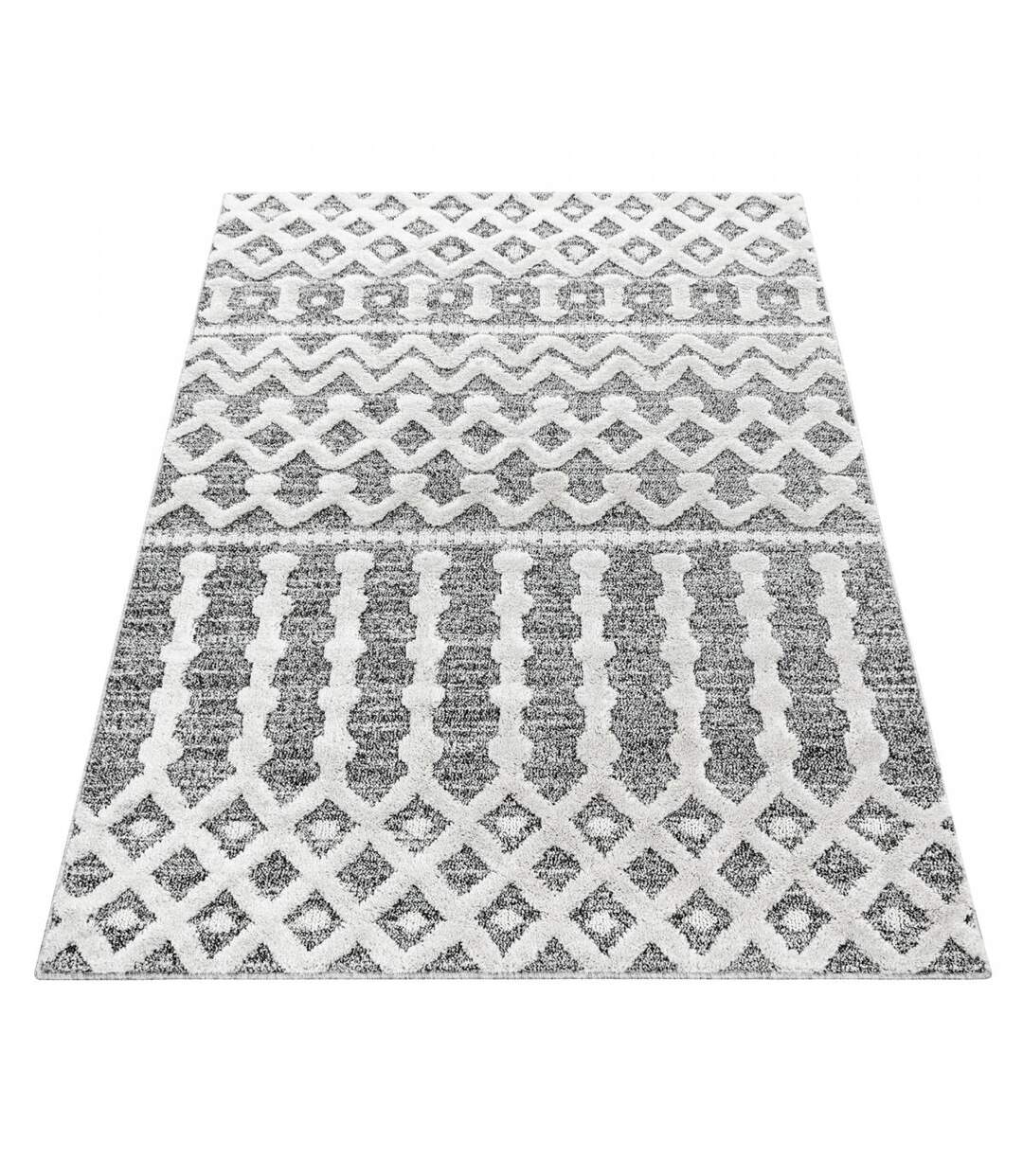 Tapis salon et chambre tissé motif scandinave PISTIOU-3