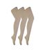 3 Pair Ladies Coloured Opaque 80 Denier Plain Block Colour Tights-1