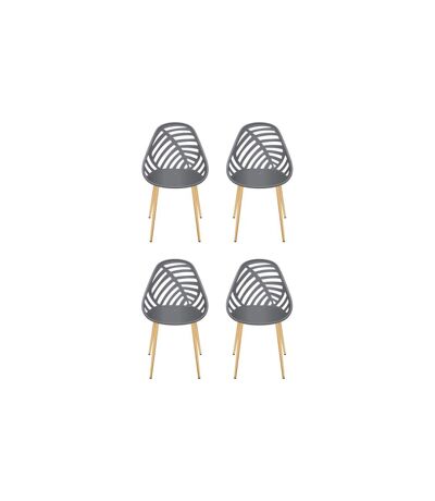 Lot de 4 Chaises de Jardin Alameda 83cm Gris