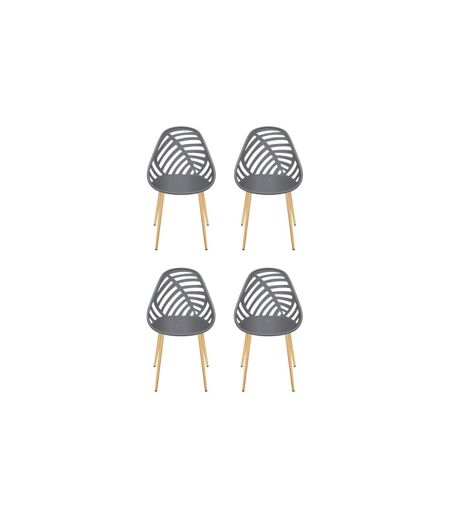 Lot de 4 Chaises de Jardin Alameda 83cm Gris