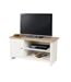 Meuble TV avec 1 porte et 2 niches de rangement en bois HANOI - Blanc-1