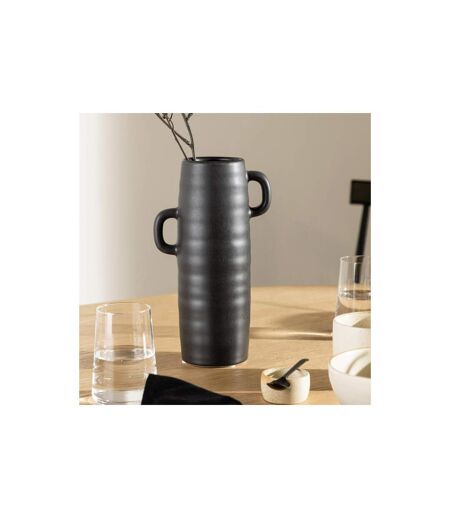 Vase Ondulé en Céramique Cent 25cm Noir