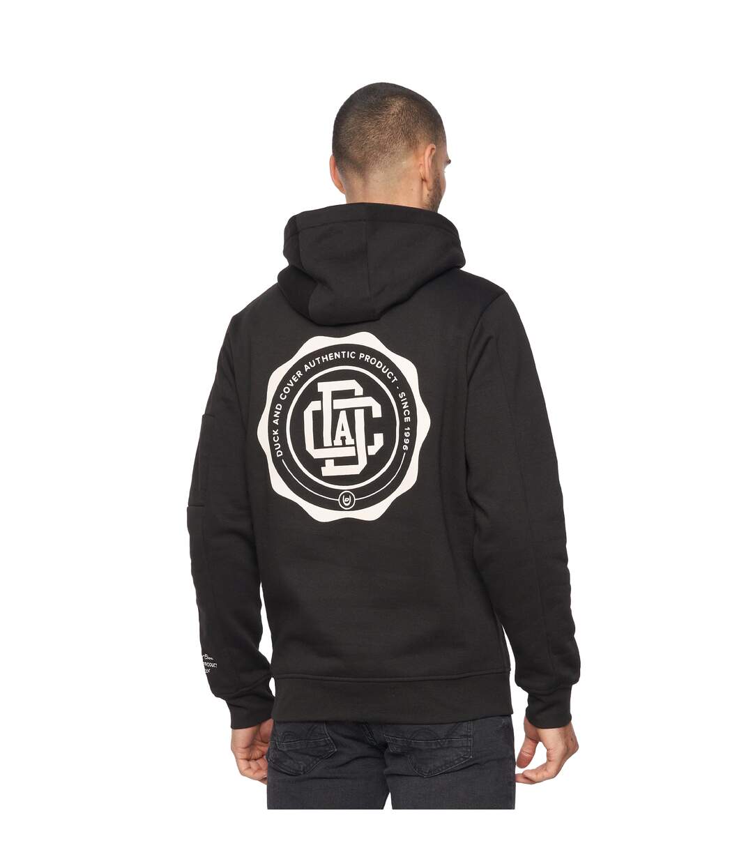 Mens Keyaan Hoodie Black Duck And Cover-2