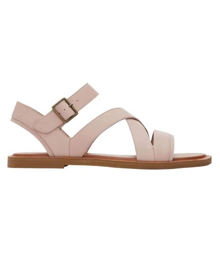 Womens/ladies Sloane Leather Sandals Pink Toms