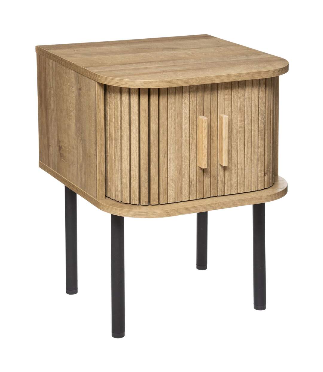 Table de chevet 2 portes Colva - Beige-1