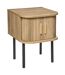 Table de chevet 2 portes Colva - Beige-1