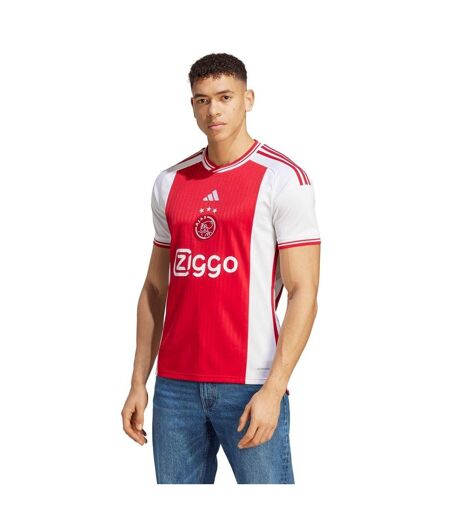 Unisex Adult 2023/24 Ajax Amsterdam Home Jersey White Bold Red Adidas