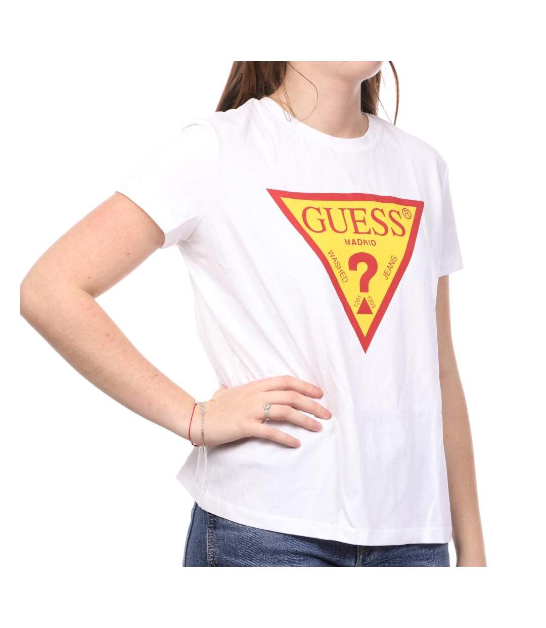 T-shirt Blanc Femme Guess Madrid B02 - S