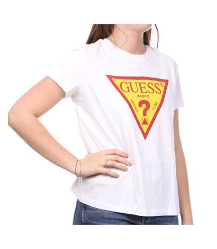 T-shirt Blanc Femme Guess Madrid B02 - L