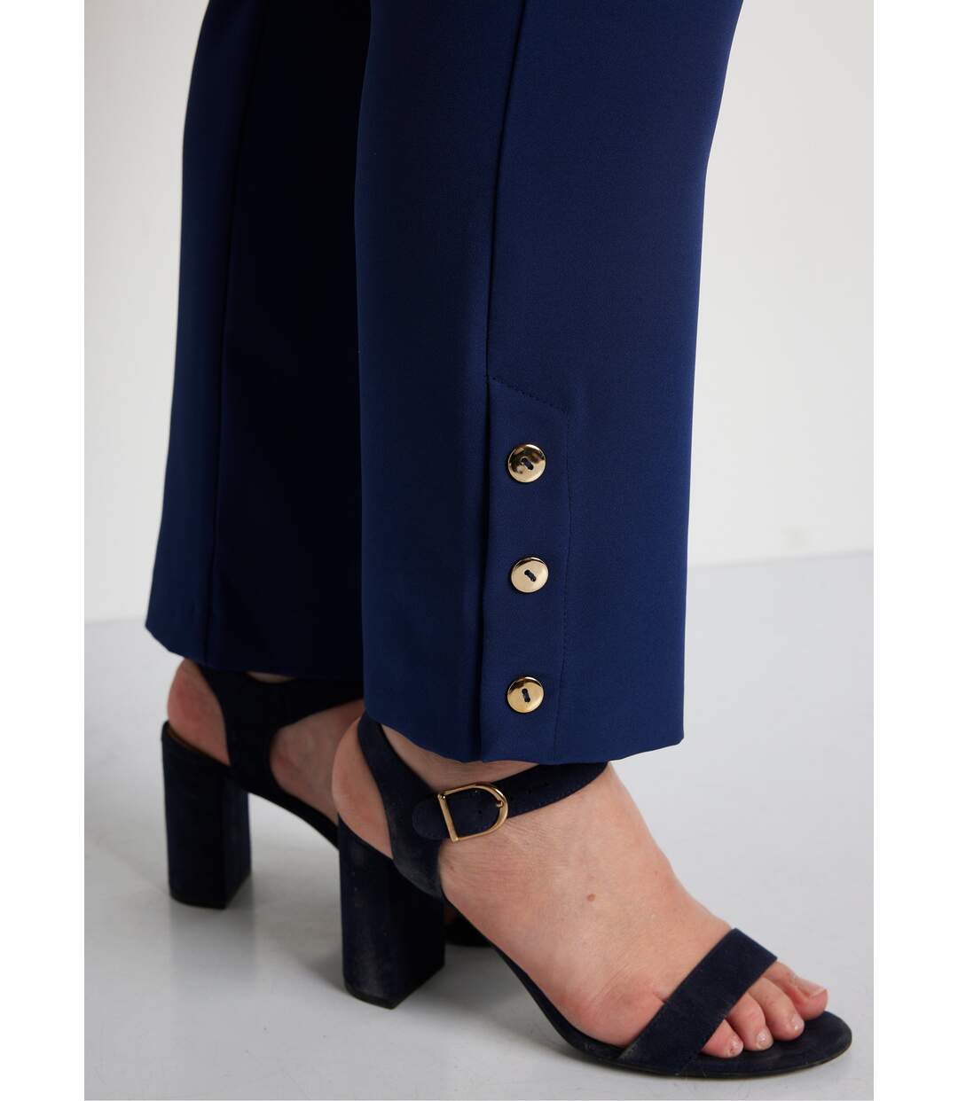 Pantalon droit 7/8e uni infroissable-5