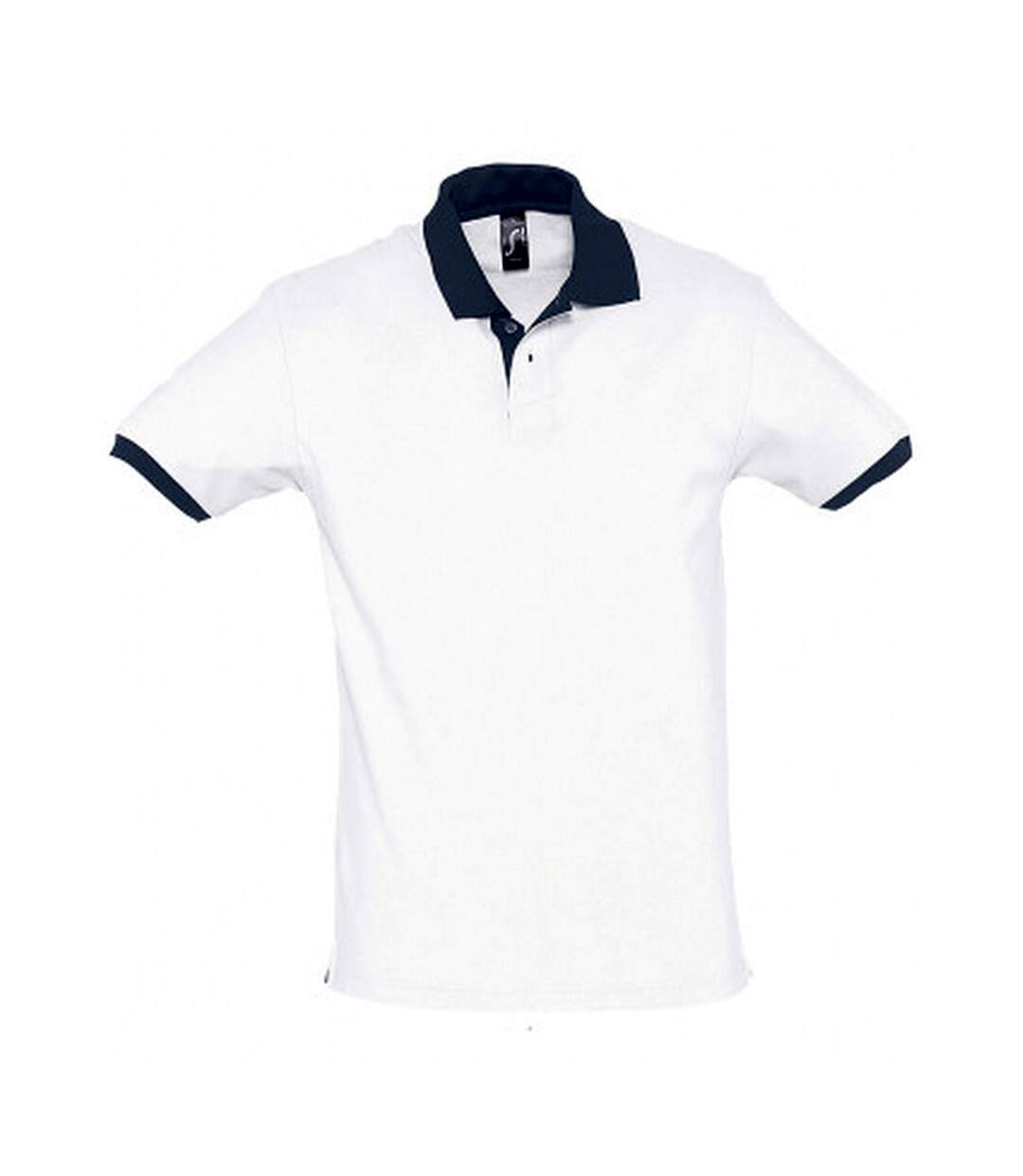 SOLS Prince - Polo à manches courtes - Homme (Blanc/Bleu marine) - UTPC323