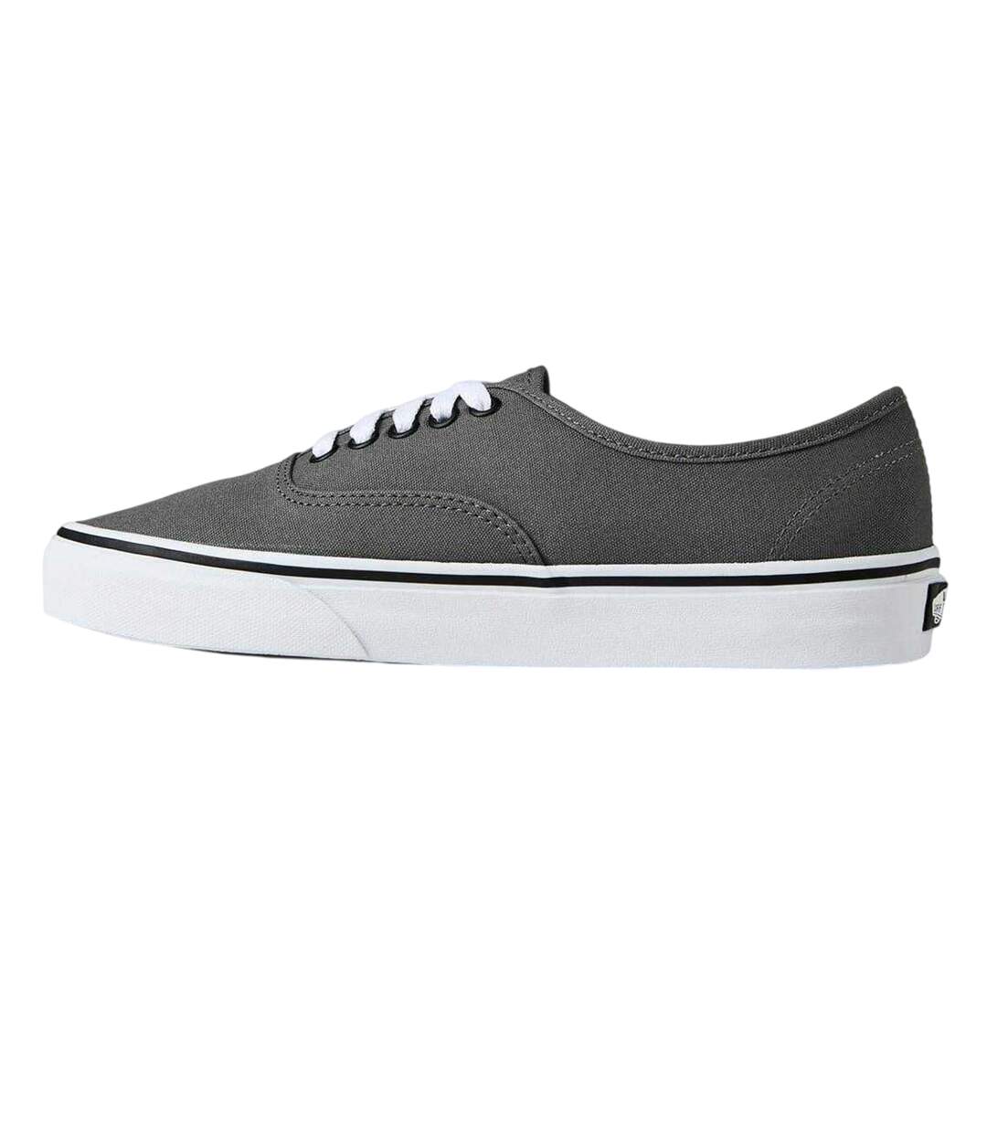 Mens Authentic Classic Canvas Trainers Pewter White Vans-3