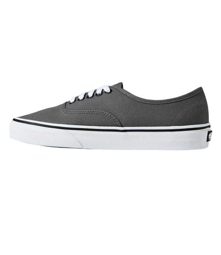 Mens Authentic Classic Canvas Trainers Pewter White Vans