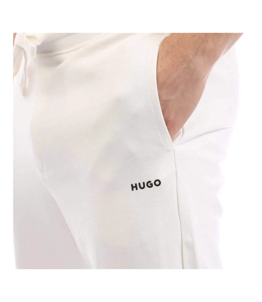 Mens Dayote232 Cotton Tracksuit Bottoms Natural Hugo-4