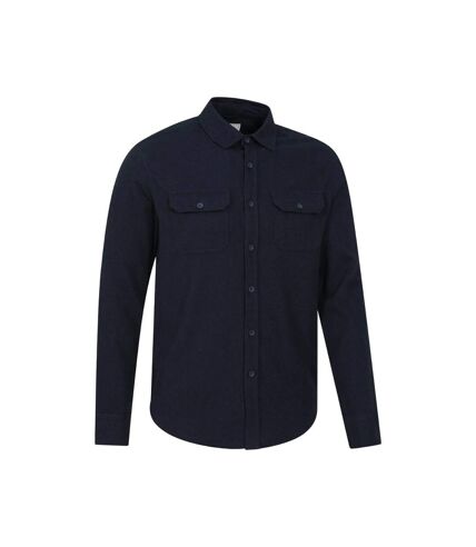 Mens trace flannel long-sleeved shirt navy Mountain Warehouse