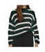 Pull Blanc/Vert à Motifs Femme JDY Stripe Pullover - L