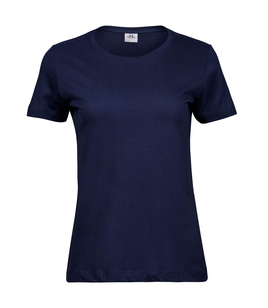 Womens/ladies Fashion Sof T-shirt Navy Tee Jays-1