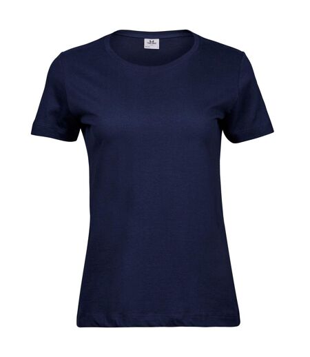 Womens/ladies Fashion Sof T-shirt Navy Tee Jays