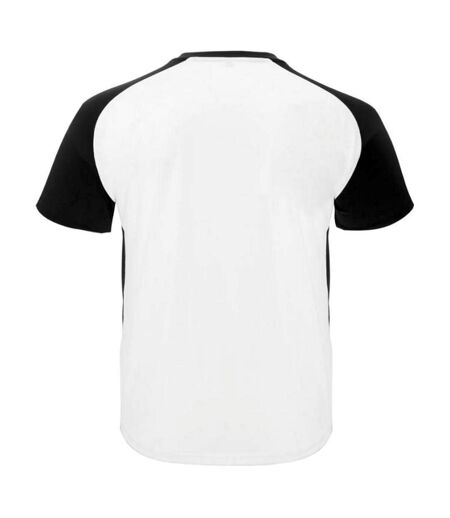 T-shirt bugatti adulte blanc / noir uni Roly