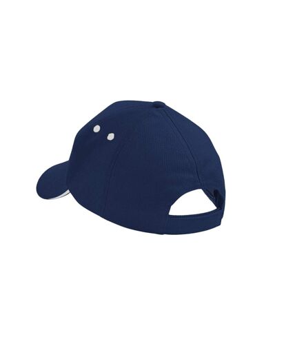 Casquette 100% coton adulte unisexe bleu marine/blanc cassé Beechfield