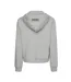 Womens/ladies Logo Cotton Long-sleeved Full Zip Hoodie Grey Marl Calvin Klein-3