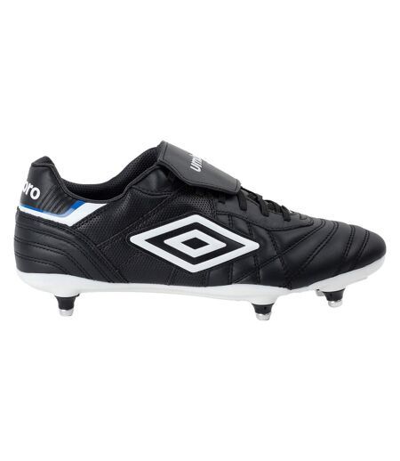 Mens speciali eternal team sg leather football boots black/white/royal blue Umbro