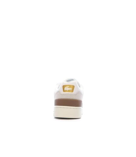 Baskets blanches/marron femme lacoste 43sfa0009