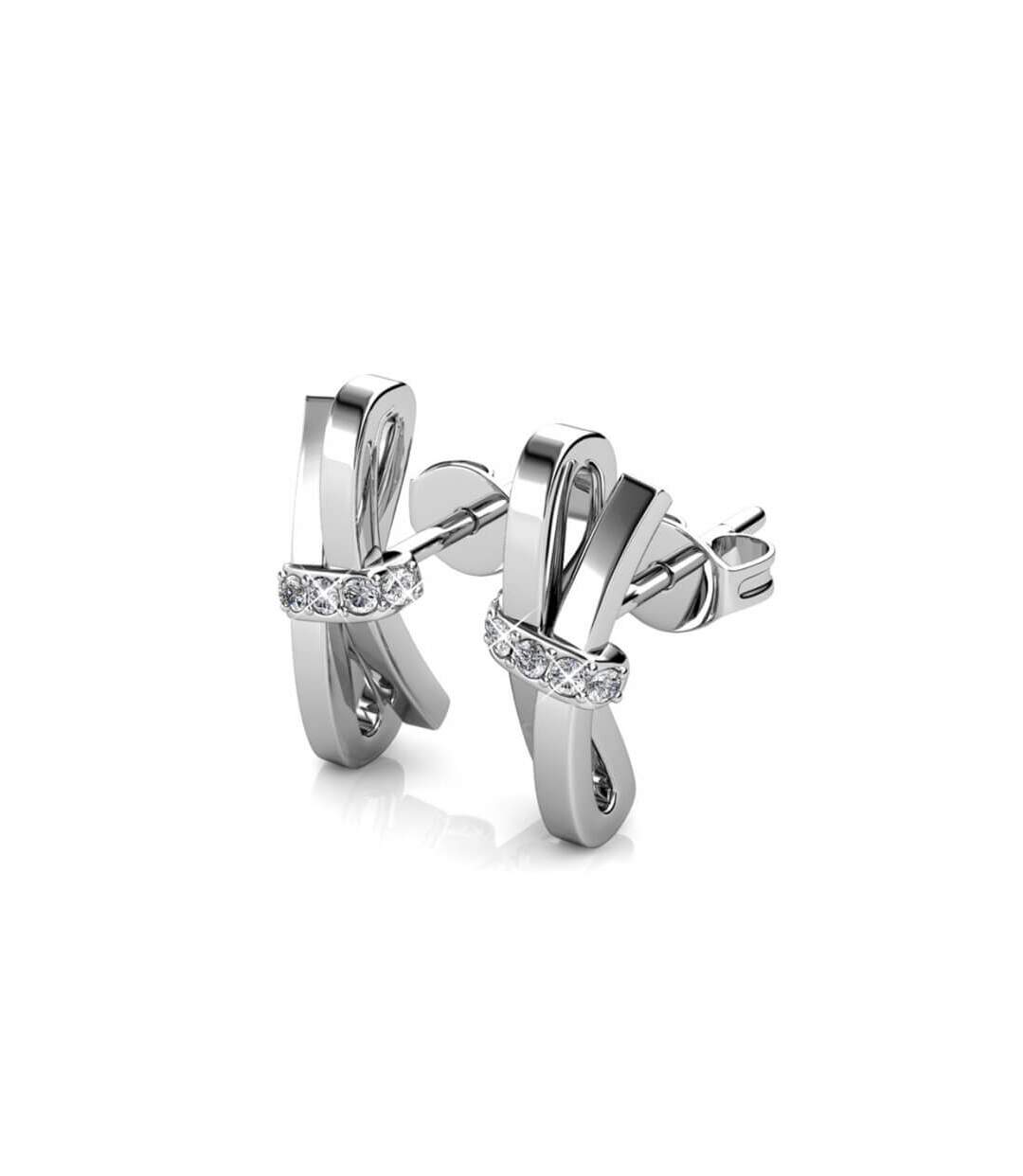 Boucles d'oreilles Luminous Bow, Cristal d'Autriche-3