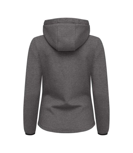 Womens/ladies Pemberton Full Zip Hoodie Anthracite Melange Cutter & Buck