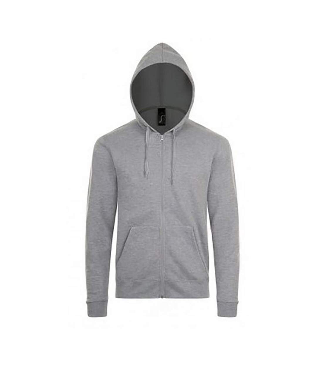 SOLS Mens Stone Zip Up Plain Hoodie (Gray Marl) - UTPC2784-1