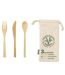 Lot de 3 Couverts & Pochette Ecolo 19cm Naturel-1