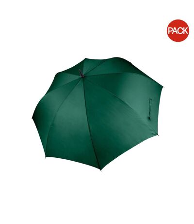 Lot De 2  Grand Parapluie Uni Adulte Unisexe Taille Unique Vert Bouteille Kimood